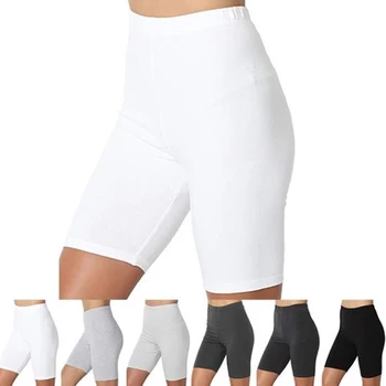 Бесшовные байкерские шорты, Женские однотонные шорты для фитнеса с эффектом пуш-ап, одежда для тренировок с высокой талией, Короткие Удобные женские