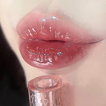 Блеск для губ Crystal Jelly, блестящее прозрачное зеркало, стойкий увлажняющий блеск, жидкая помада, Непромокаемая нелипкая глазурь для макияжа губ