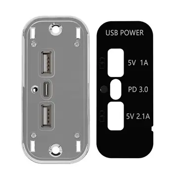 Быстрое автомобильное зарядное устройство USB для мобильного телефона, 3-портовый переходник для преобразования USB, адаптер автоматического зарядного устройства с синим индикатором для автобусов, автомобилей, внедорожников