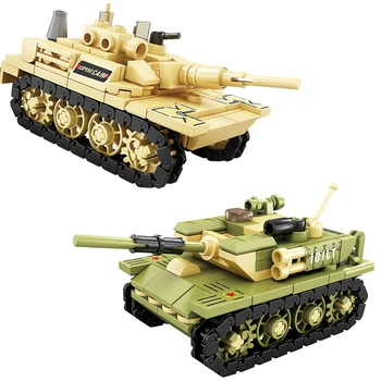 Военная техника Второй мировой войны 99A M1A2 Abrams Основной Боевой Танк Строительные Блоки Второй Мировой Войны Армейские Фигурки Кирпичи Модель Детские Игрушки Подарок