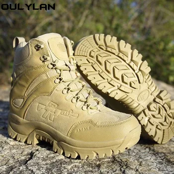 Военные тактические ботинки Мужские армейские Альпинистские походные непромокаемые ботинки в пустыне Рабочая защитная обувь Мужские боевые ботинки для кемпинга на открытом воздухе