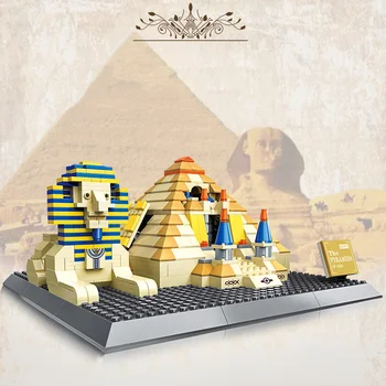 Всемирно известный строительный блок из исторического и культурного наследия Пирамида Сфинкса из Хафры, сборная модель, коллекция кирпичных игрушек