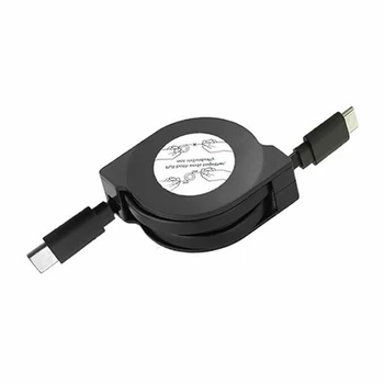 Выдвижной кабель для передачи данных PD 60W с USB C на USB C, шнур для быстрой зарядки ноутбука