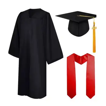 Выпускной халат, шляпа, академический халат, выпускной костюм для подростков, одежда для церемоний в старших классах колледжа и университета