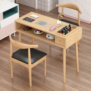 Деревянный японский маникюрный стол простого дизайна, изысканный маникюрный стол в стиле ретро, мебель для маникюрного салона в Скандинавском стиле HD50ZJ