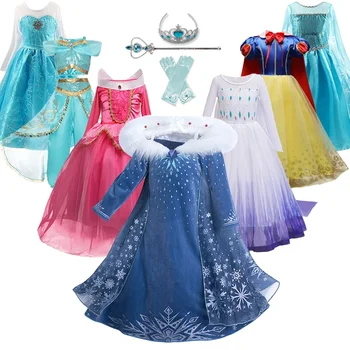 Детский костюм принцессы для девочек, праздничное платье для косплея на Хэллоуин, детская маскировочная одежда Эльзы Энканто на День рождения, Рождество, карнавал