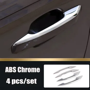 Для Audi A4 b9 2016 2017 2018 A5 F5 автоаксессуары Седан Дверная Ручка Рамка Крышки Отделка Автомобиля Стайлинг ABS Хромированное зеркало 4шт