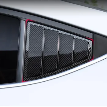 Для Hyundai Elantra 2016-20 Боковое вентиляционное отверстие заднего стекла, четверть жалюзи, накладка на панель, текстура из углеродного волокна, отделка аксессуарами