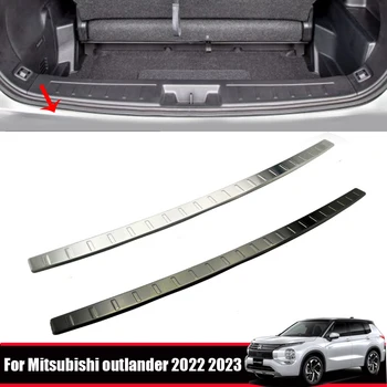 Для Mitsubishi Outlander 2023 Протектор Заднего Бампера Из нержавеющей Стали, Порог, Внутренняя внешняя защитная Пластина Багажника, Отделка Автомобиля Для Укладки
