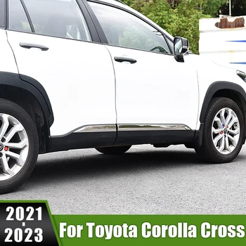 Для Toyota Corolla Cross XG10 2021 2022 2023 Гибридный Протектор Двери Автомобиля Защита Края Кузова Наклейки Боковая Юбка Наклейка Против царапин