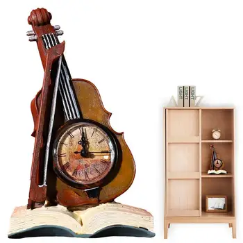 Европейские книги в стиле ретро из смолы, часы для скрипки, аксессуары для украшения дома
