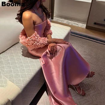 Женские вечерние платья Booma Pink Stain с открытыми плечами, вечернее платье русалки длиной до щиколоток, праздничные платья Саудовской Аравии