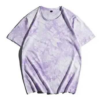 Женские летние топы, мужская летняя футболка Tie Dye, повседневная футболка с коротким рукавом и эффектом 3D-печати, модные летние топы для повседневной носки