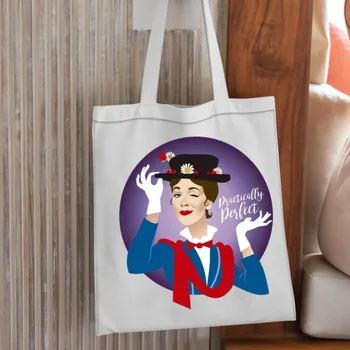 Женские сумки Мэри Поппинс, повседневная сумка-тоут, хлопковая сумка для покупок большой емкости