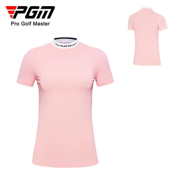 Женские футболки PGM Golf, спортивная одежда для отдыха, летняя женская одежда с коротким рукавом, эластичная, быстросохнущая, дышащая YF558 S-XL