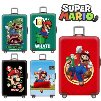 Защитный чехол для багажа с рисунком Супер Марио, Рисунок Аниме, 18-32-дюймовая сумка, чехол для чемодана, Милый Толстый Эластичный Защитный чехол для багажа