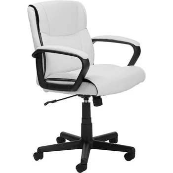 Игровое кресло весом 275 фунтов, Регулируемая высота / наклон, Офисный стол с мягкой обивкой, подлокотники Поворачиваются на 360 градусов, Белый компьютерный