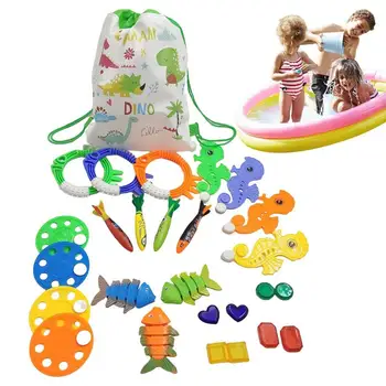 Игрушки для дайвинга в бассейне 27 шт., набор забавных игрушек для плавания, Интерактивные игрушки для бассейна, игрушки для обучения подводному плаванию, подарок для