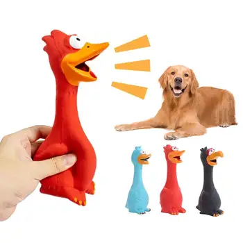 Игрушки для домашних животных из латекса, плачущие, устойчивые к укусам цыплят, Вентиляционные продукты из курицы, игрушки из мультфильма 