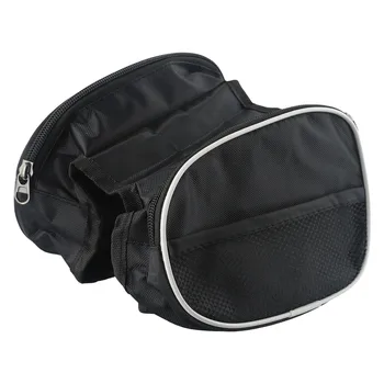 Износостойкая сумка для передней балки, седельная сумка со светоотражающей полосой, чехол для хранения, держатель для хранения, велосипедная сумка повышенной емкости.