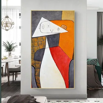 Картины Пикассо маслом на холсте Репродукции известных абстрактных произведений искусства, настенные плакаты и принты для декора гостиной Без рамок