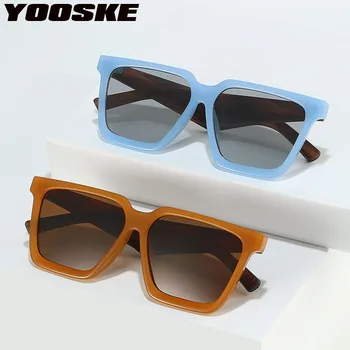 Квадратные солнцезащитные очки YOOSKE в большой оправе для женщин, Винтажные солнцезащитные очки в виде прямоугольника большого размера, Мужские очки для путешествий и вождения, оттенки UV400