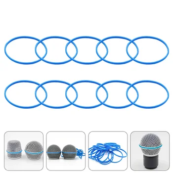 Кольцо для микрофонной решетки Резиновое Кольцо для беспроводного микрофона Аксессуар Ktv Поставляет синие резиновые защитные кольца для микрофона