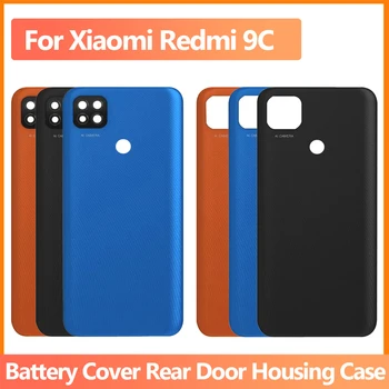 Корпус крышка батареи задняя дверь корпус чехол для Xiaomi Редми 9В батареи чехол рамка объектива камеры с логотипом