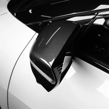 Крышка Зеркала заднего Вида из Углеродного Волокна ABS, Крышка Крыла Боковой Двери для Hyundai KIA EV6 2021-2023, Крышка Корпуса Зеркала Заднего Вида