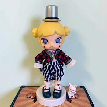 Кукла-фокусница MOLLY Magic Show BJD Toy с белыми Кошачьими волосами и бесстрастными глазами, Кавайная фигурка, Коллекция произведений искусства New