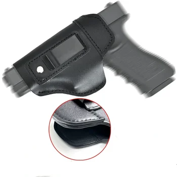 Левая ПРАВАЯ Тактическая Кожаная Кобура для Скрытого Ношения Страйкбольного оружия IWB Кобуры для Glock 17 19 43X/ Sig P365 9 мм для Охоты