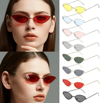 Летние очки В маленькой оправе Модные Женские оттенки Солнцезащитные очки Женские солнцезащитные очки Ретро Солнцезащитные очки