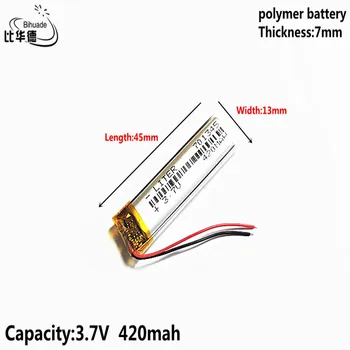 Литровая аккумуляторная батарея 3,7 В 420 мАч 701345 литий-полимерная LiPo аккумуляторная батарея для Mp3 наушников, DVD bluetooth камеры