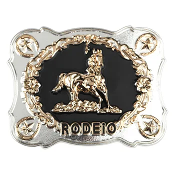 Логотип Rodeio на пряжке ремня для конного спорта