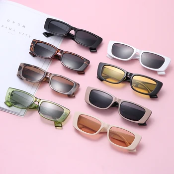 Маленькие прямоугольные солнцезащитные очки, женские овальные, винтажные, брендовые, дизайнерские, квадратные солнцезащитные очки для женщин, оттенки, спортивные очки с антибликовым покрытием UV400