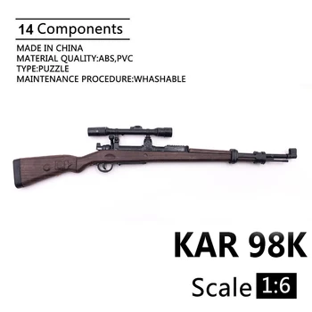 Масштаб 1:6 KAR 98K Mauser Rifle 4D Модель Пистолета С Пластиковым Покрытием Аксессуары Военной Модели для 12-дюймового Дисплея Фигурки