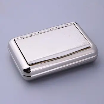 Металлическая жестяная коробка с откидной крышкой - для хранения табачных таблеток и мыла - Винтажный дизайн