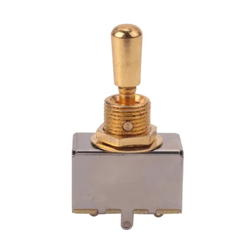 Металлическая электрогитара, 3-позиционный переключатель коробки для Les Paul с металлическим наконечником (золото)