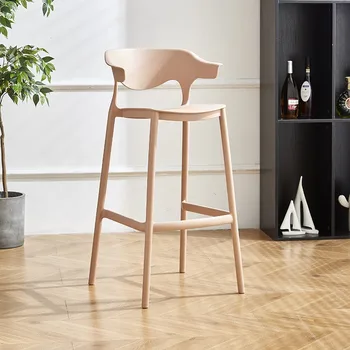 Минималистичный барный стул в скандинавском стиле, белый пластиковый высокий пляжный барный стул, уличная стойка Cadeira Ergonomica Мебельная стойка для дома