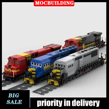 Модель поезда с дистанционным управлением, строительный блок, локомотив MOC City, строящий железную дорогу, игрушки для мальчиков, подарки