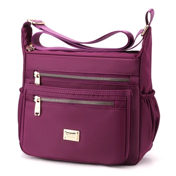 Модная женская сумка через плечо с несколькими карманами Из высококачественной ткани, нейлоновая сумка через плечо, женская 4-слойная сумка-мессенджер для покупок