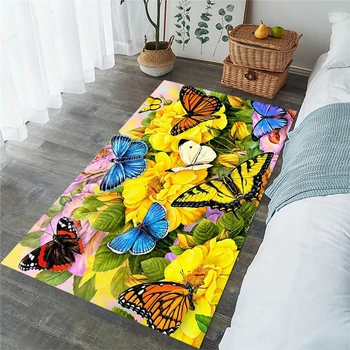 Модные цветочные ковры CLOOCL, красивые коврики с 3D-принтом 