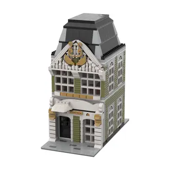 Модульное здание: декорированная модель дома, строительные игрушки, 1860 штук MOC Build