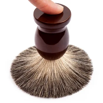 Мужская щетка для бритья из чистого барсучьего волоса, 100% Оригинальная, с двойным лезвием, прямая классическая безопасная бритва 9,9 см x 4,6 см