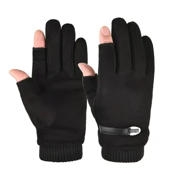 Мужские теплые перчатки для кемпинга, осень-зима, рыбалка на открытом воздухе, Ветрозащитные Перчатки для велоспорта, бега, спорта, высокая эластичность, путешествия GA09S