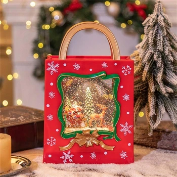 Музыкальная сумочка с рождественской подсветкой в виде снежинки, Нежный и мелодичный орнамент T5EF