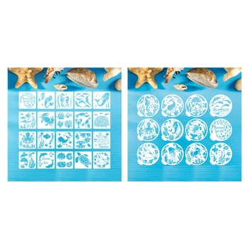 Набор выдолбленных трафаретов для домашних животных Детские шаблоны для рисования Украшения для Рождественской вечеринки для детей, студентов, художественные рисунки