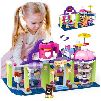 Набор строительных блоков для дружбы для девочек, игрушка-конструктор для кондитерской, Рождественский подарок на День рождения для девочек, детей в возрасте 6, 7, 8, 9, 10, 12 лет
