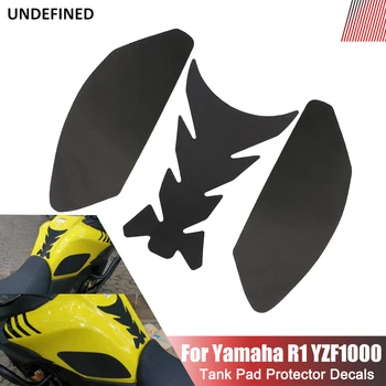Накладка Для Топливного Бака Мотоцикла Противоскользящий Протектор Наклейки Рукоятка Для Колена Боковые Наклейки Для Yamaha R1 YZF1000 Universal