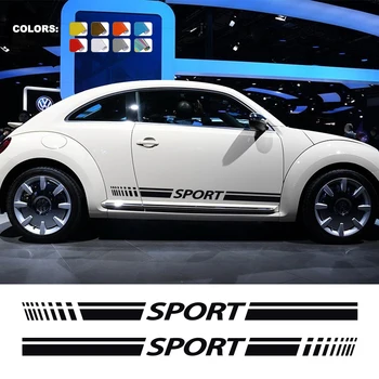 Наклейки на боковую дверь автомобиля для Volkswagen Vw Beetle Аксессуары для Автотюнинга Графика Спорт Линия стайлинга своими Руками Виниловые наклейки для декора